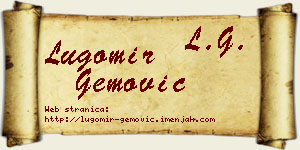 Lugomir Gemović vizit kartica